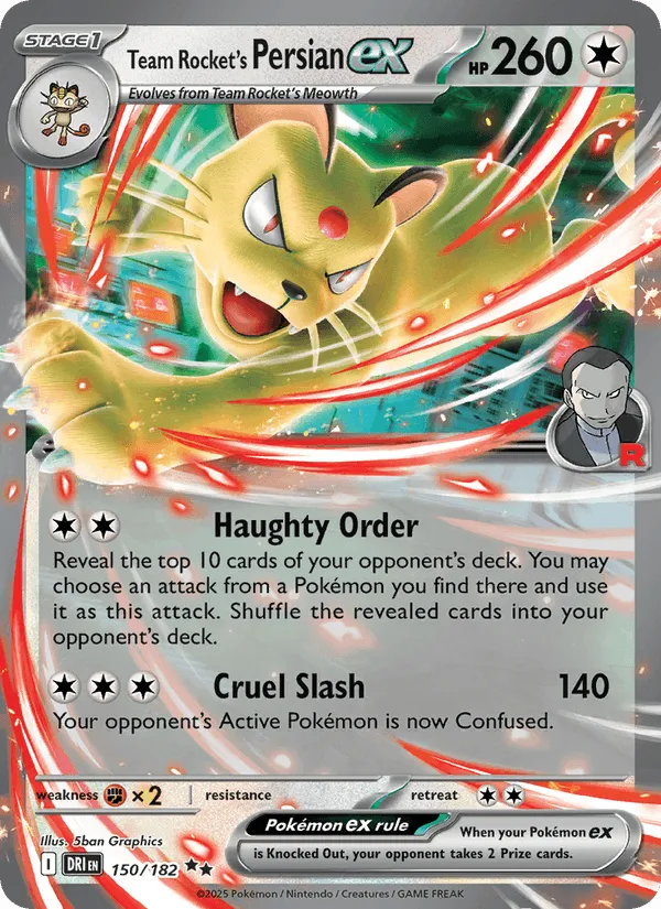 Carte Persian ex de la Team Rocket — Destined Rivals Additionals