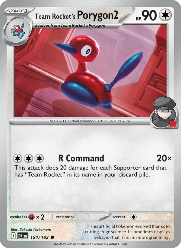 Carte Porygon2 de la Team Rocket — Destined Rivals Additionals