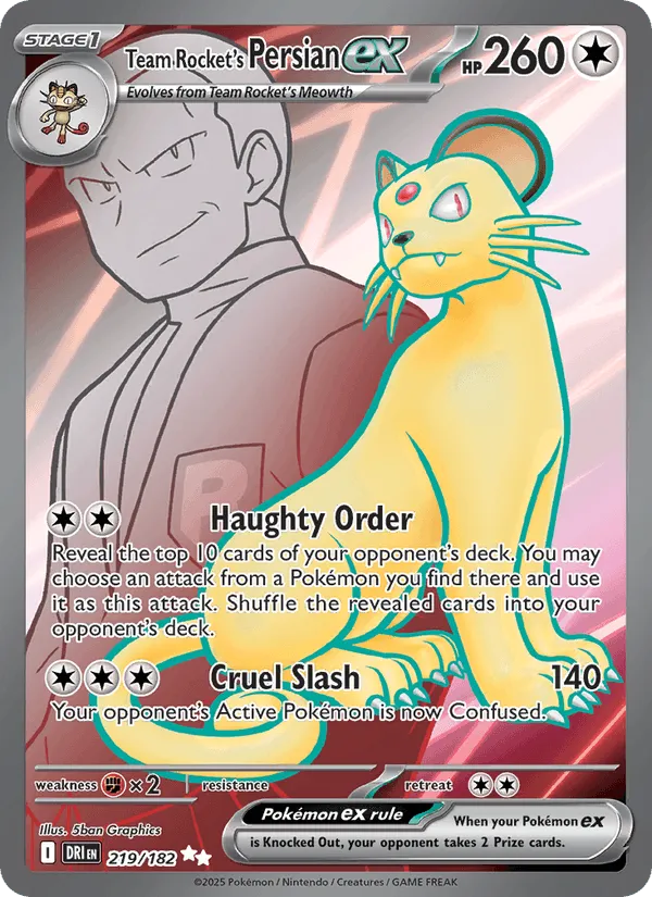 Carte Persian ex de la Team Rocket — Destined Rivals