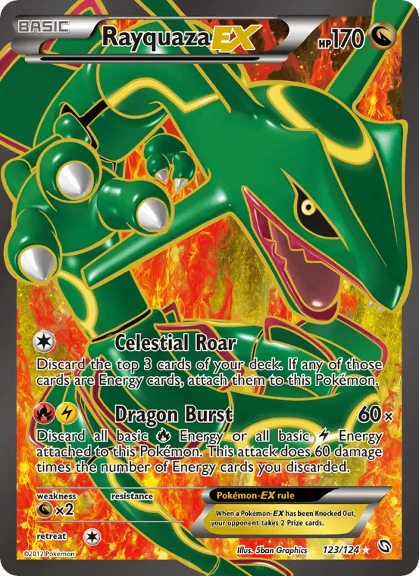 Carte Rayquaza EX — Dragons Exalted
