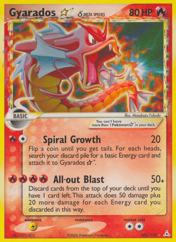 Carte Léviator Gold Star δ Delta Species — EX Holon Phantoms
