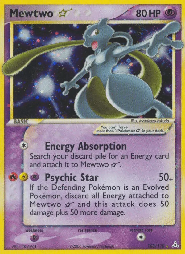 Carte Mewtwo — EX Holon Phantoms