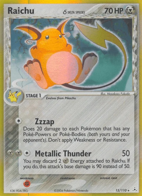 Carte Raichu δ Delta Species — EX Holon Phantoms