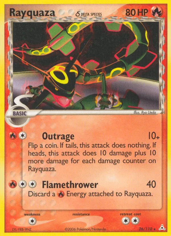 Carte Rayquaza δ Delta Species — EX Holon Phantoms