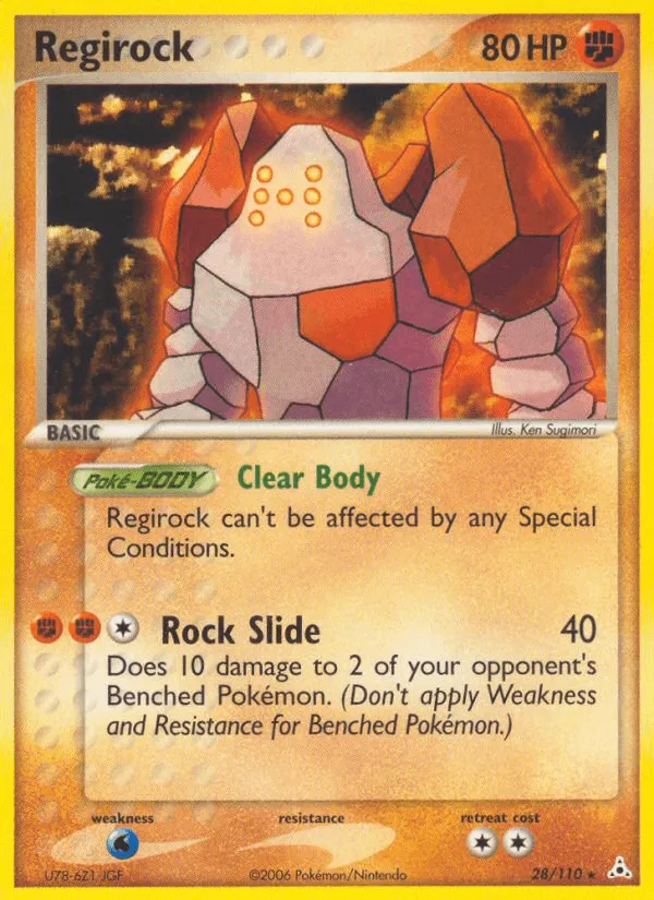 Carte Regirock — EX Holon Phantoms