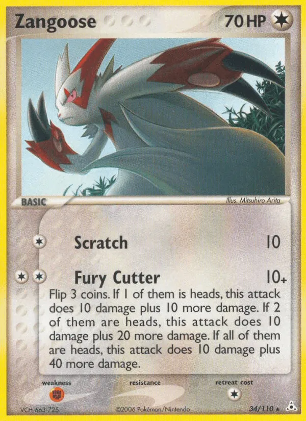 Carte Zangoose — EX Holon Phantoms