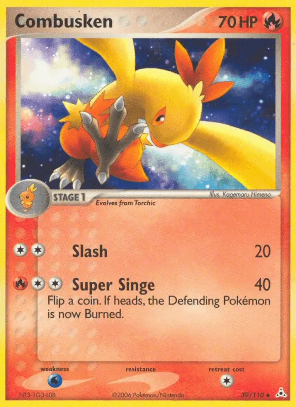Carte Combusken — EX Holon Phantoms