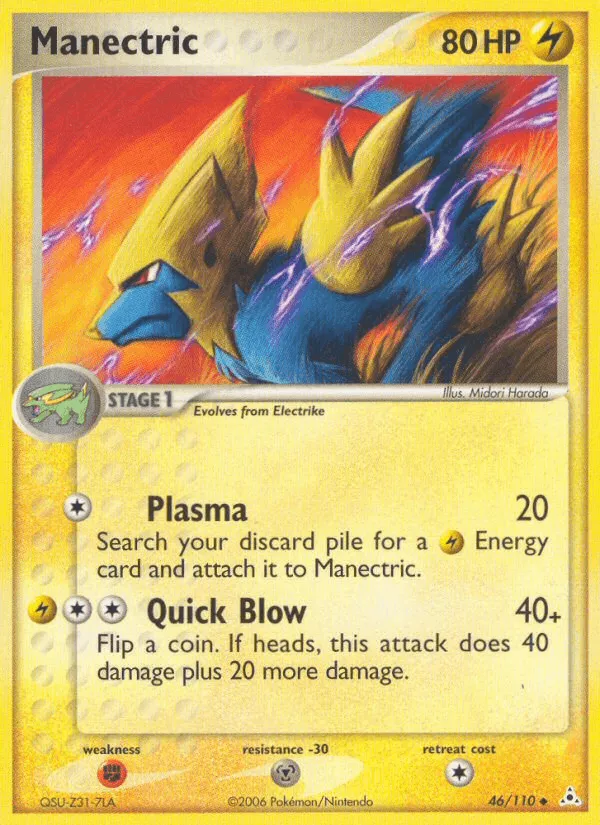 Carte Manectric — EX Holon Phantoms