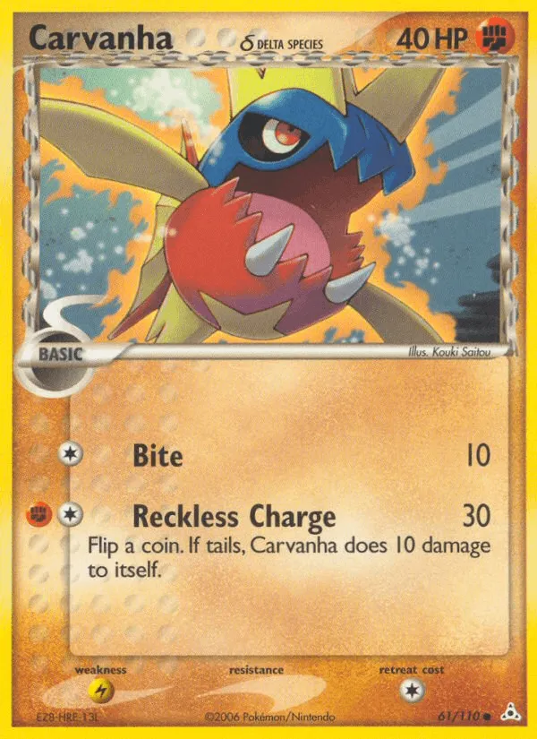 Carte Carvanha δ Delta Species — EX Holon Phantoms