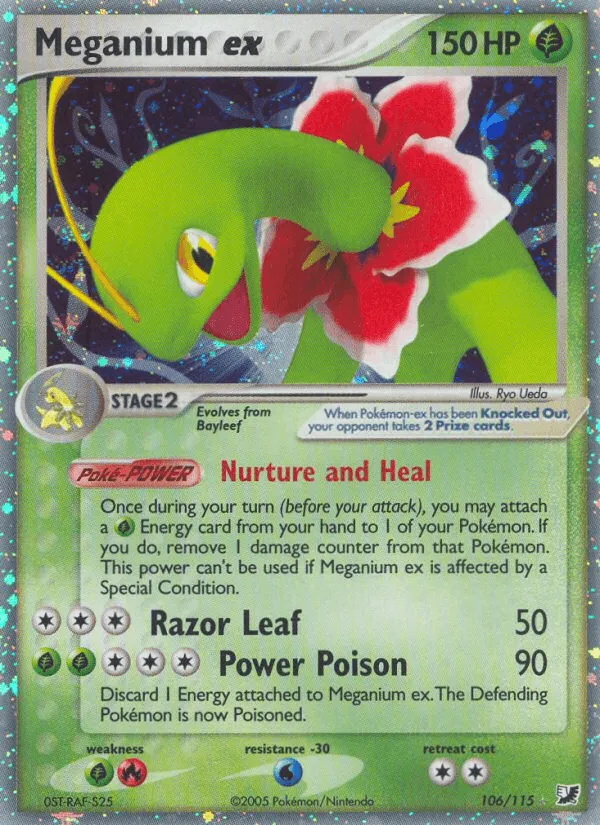 Carte Meganium ex — EX Unseen Forces