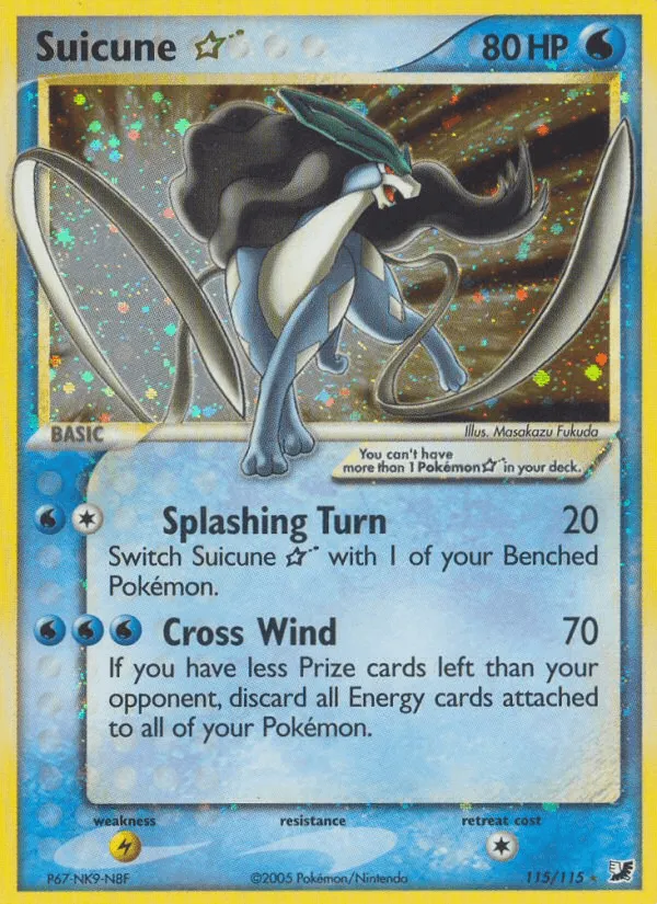 Carte Suicune Gold Star — EX Unseen Forces