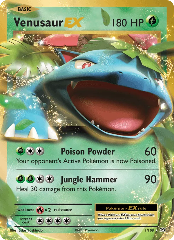 Carte Venusaur-EX — Evolutions