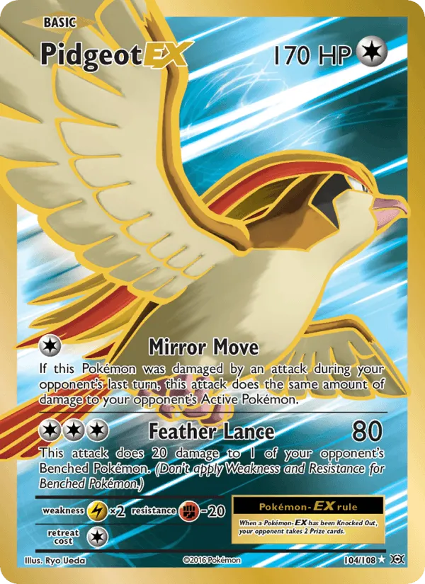 Carte Pidgeot-EX — Evolutions