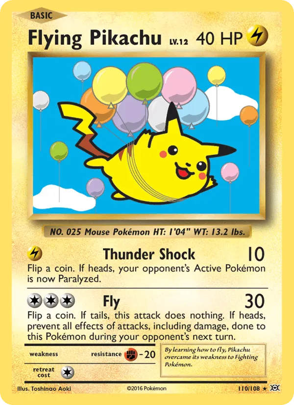Carte Pikachu volant — Evolutions