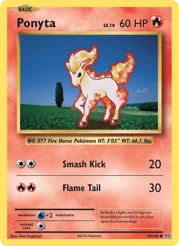 Carte Ponyta — Evolutions