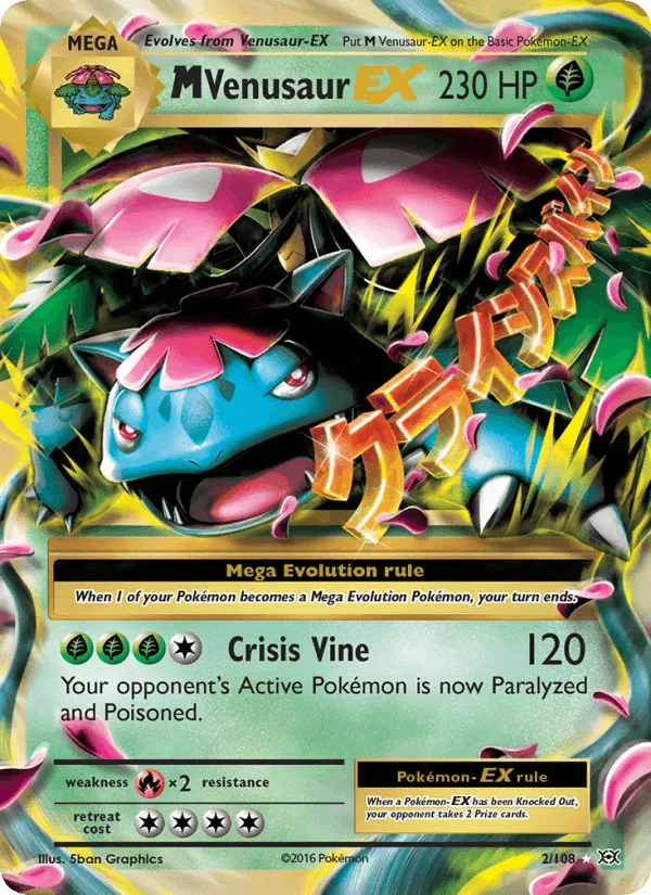 Carte M Venusaur-EX — Evolutions