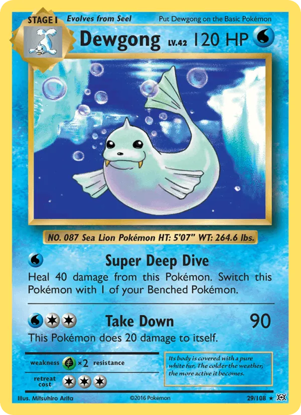 Carte Dewgong — Evolutions
