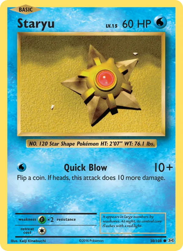 Carte Staryu — Evolutions