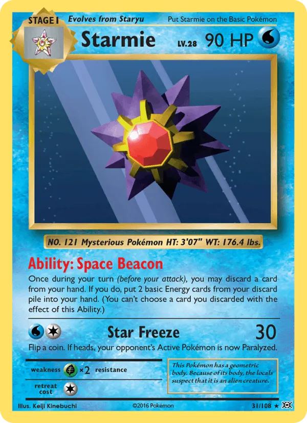 Carte Starmie — Evolutions