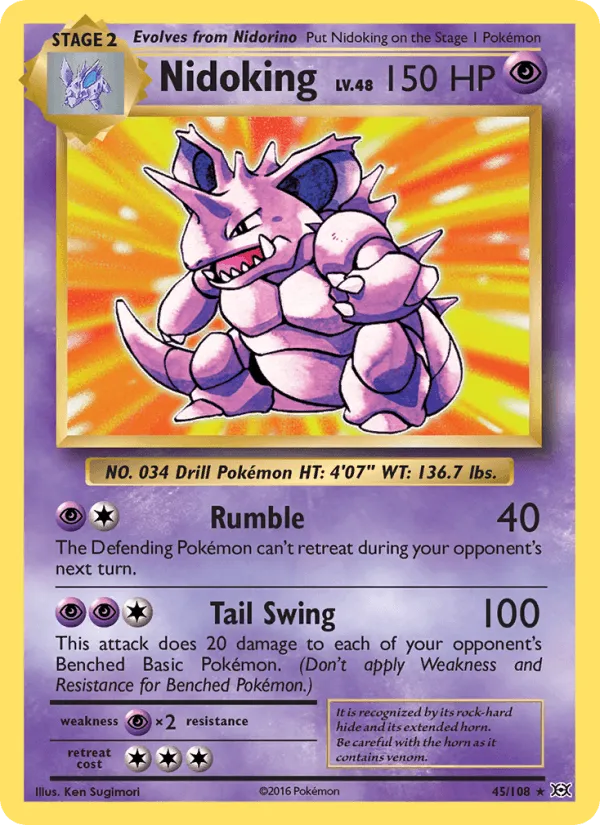 Carte Nidoking — Evolutions