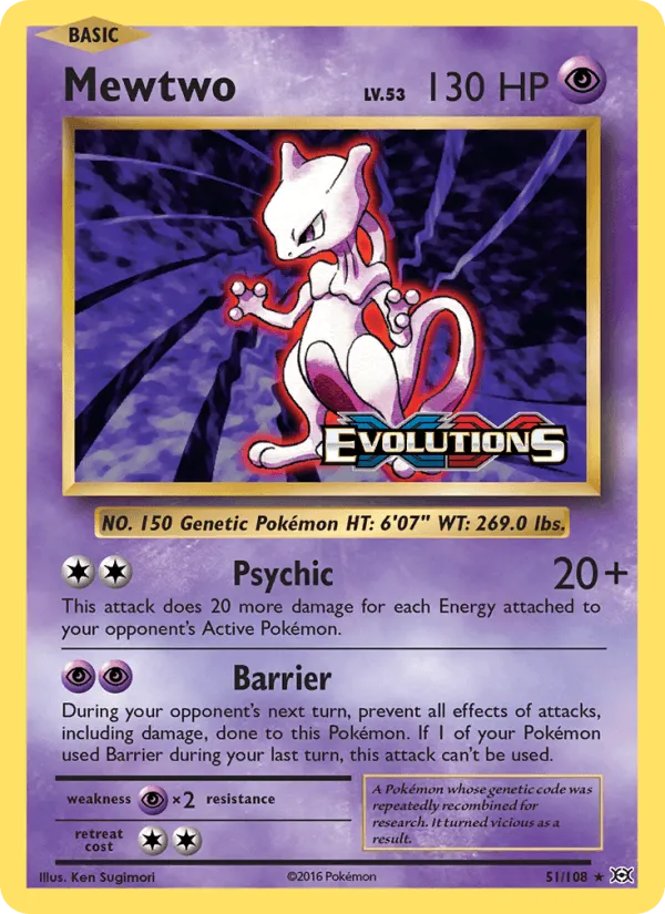 Carte Mewtwo — Evolutions