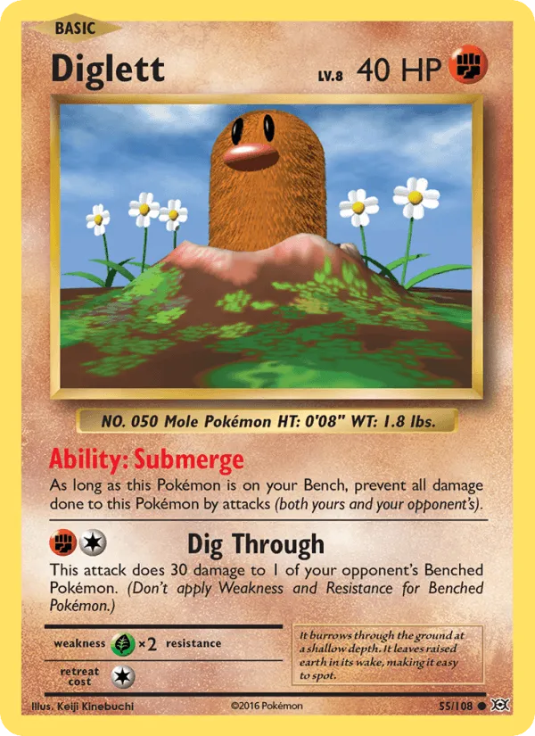 Carte Diglett — Evolutions