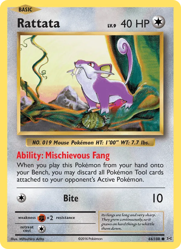 Carte Rattata — Evolutions