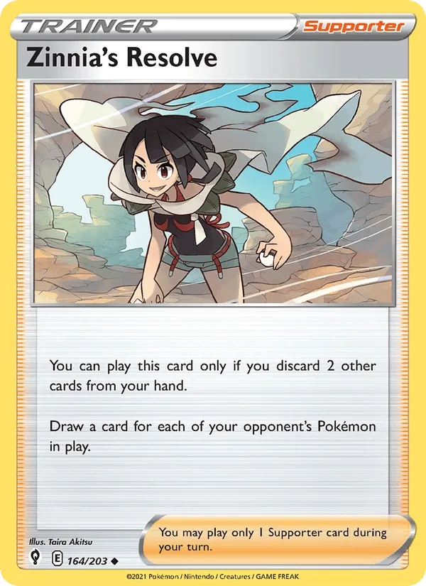Carte Zinnia's Resolve — Evolving Skies