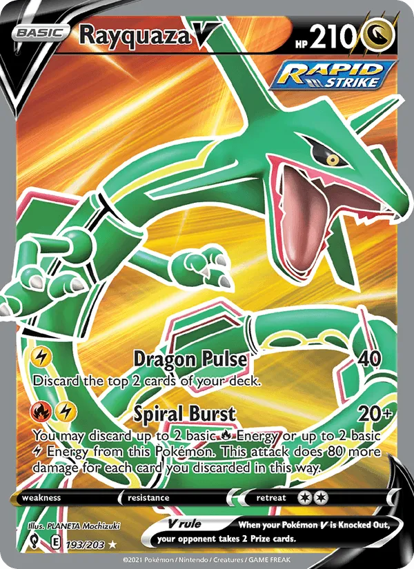 Carte Rayquaza V — Evolving Skies
