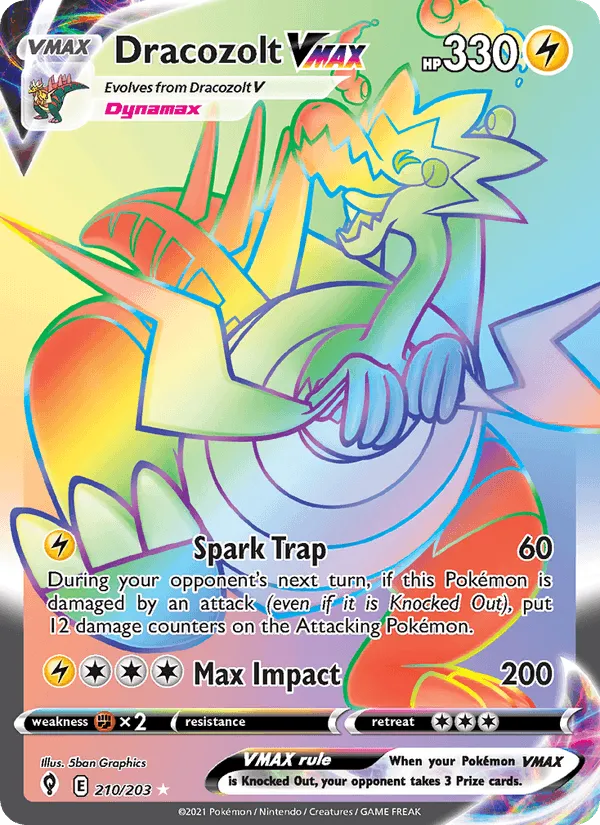 Carte Dracozolt VMAX — Evolving Skies
