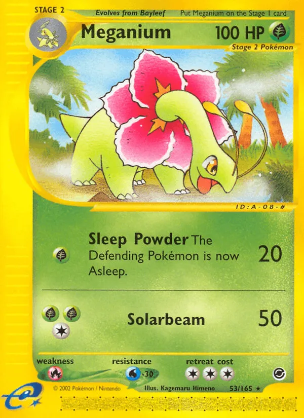 Carte Meganium — Expedition Base Set