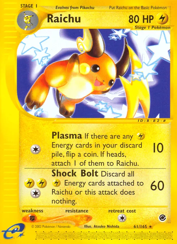 Carte Raichu — Expedition Base Set