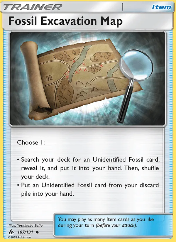 Carte Carte d'Excavation de Fossiles — Forbidden Light
