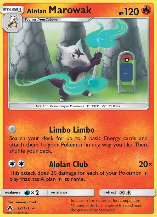 Carte Alolan Marowak — Forbidden Light