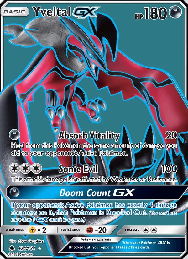 Carte Yveltal GX — Forbidden Light