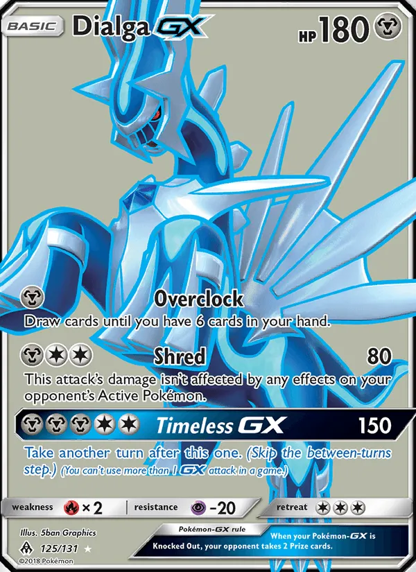 Carte Dialga GX — Forbidden Light