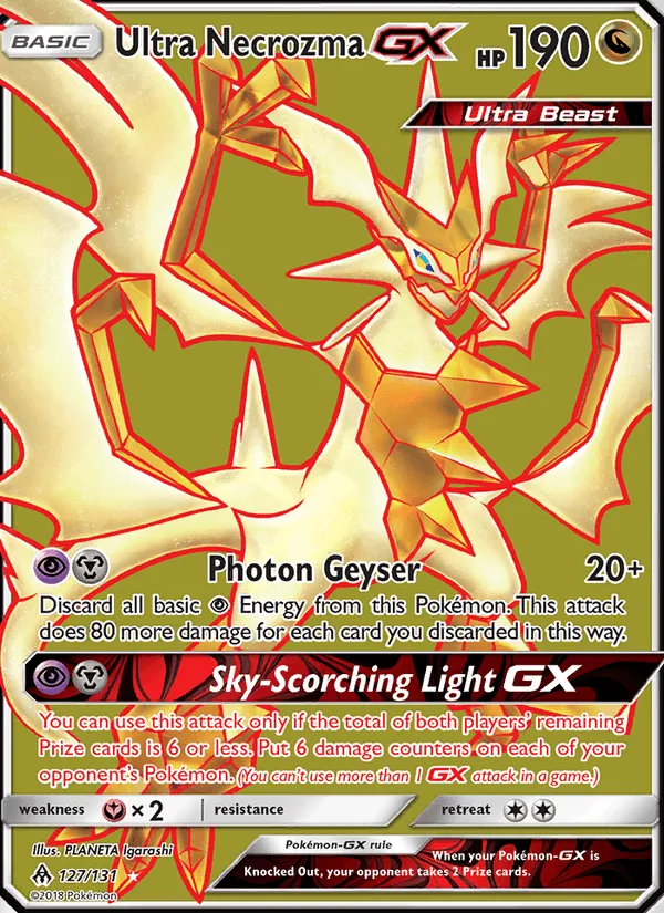 Carte Ultra Necrozma GX — Forbidden Light