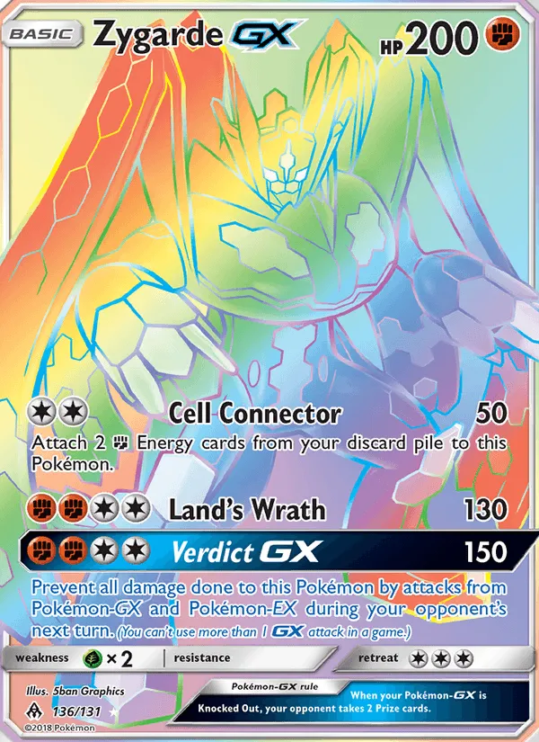 Carte Zygarde GX — Forbidden Light