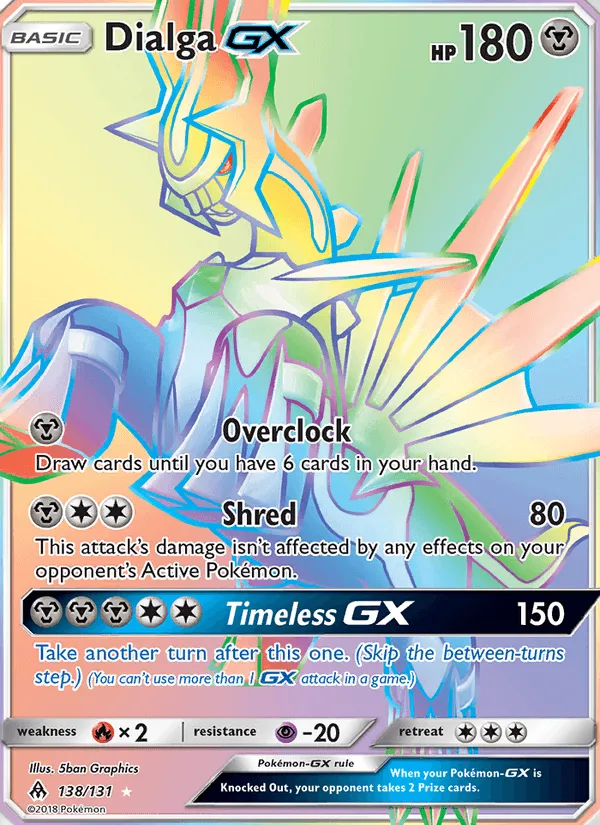 Carte Dialga GX — Forbidden Light