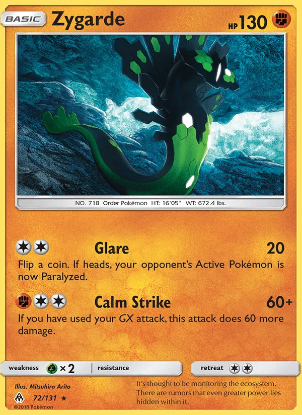Carte Zygarde — Forbidden Light