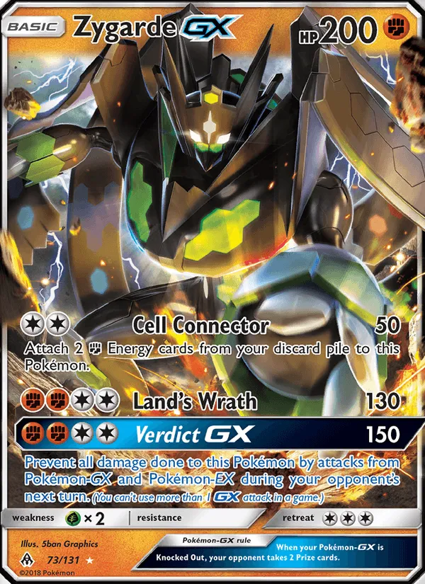 Carte Zygarde GX — Forbidden Light