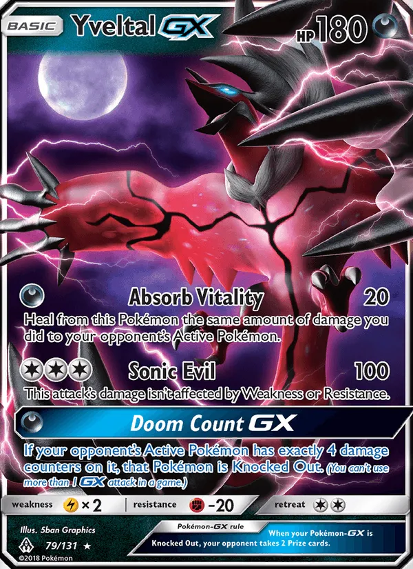 Carte Yveltal GX — Forbidden Light