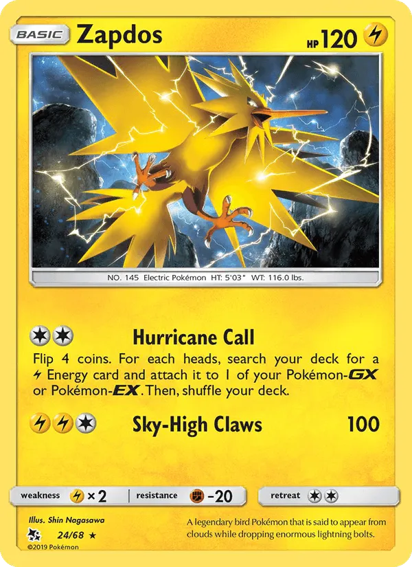 Carte Zapdos — Hidden Fates