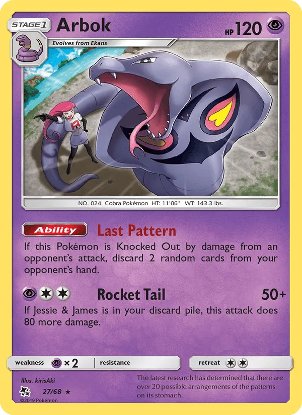 Carte Arbok — Hidden Fates
