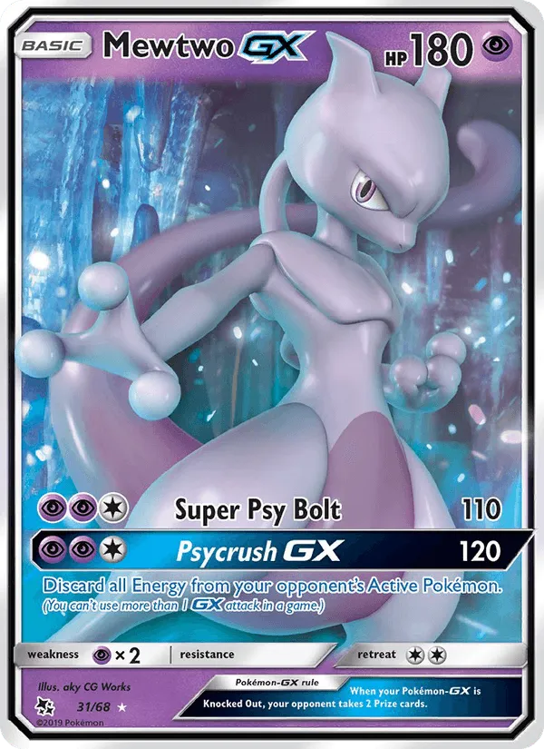 Carte Mewtwo GX — Hidden Fates