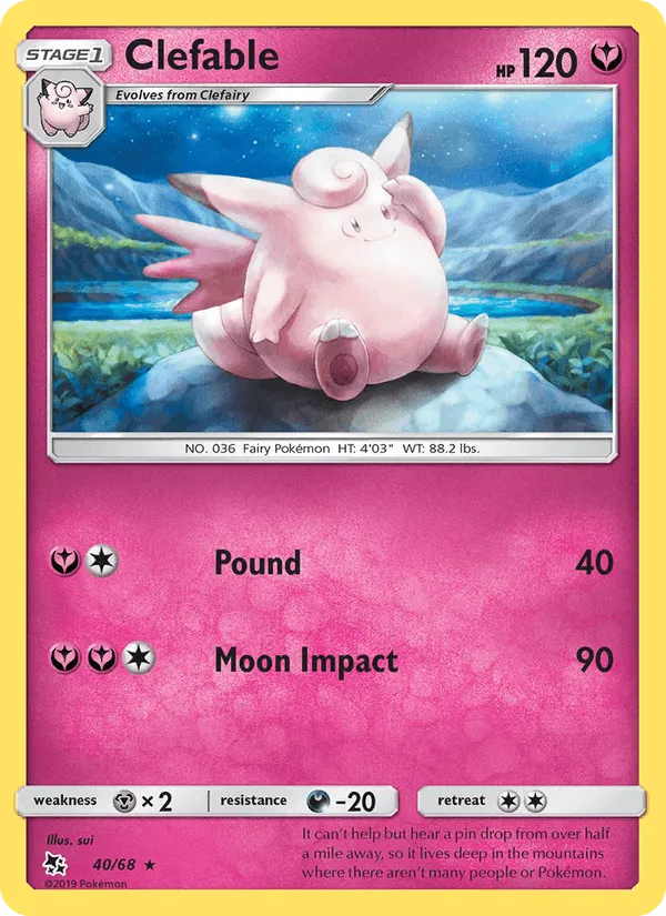 Carte Clefable — Hidden Fates