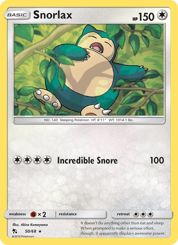 Carte Snorlax — Hidden Fates