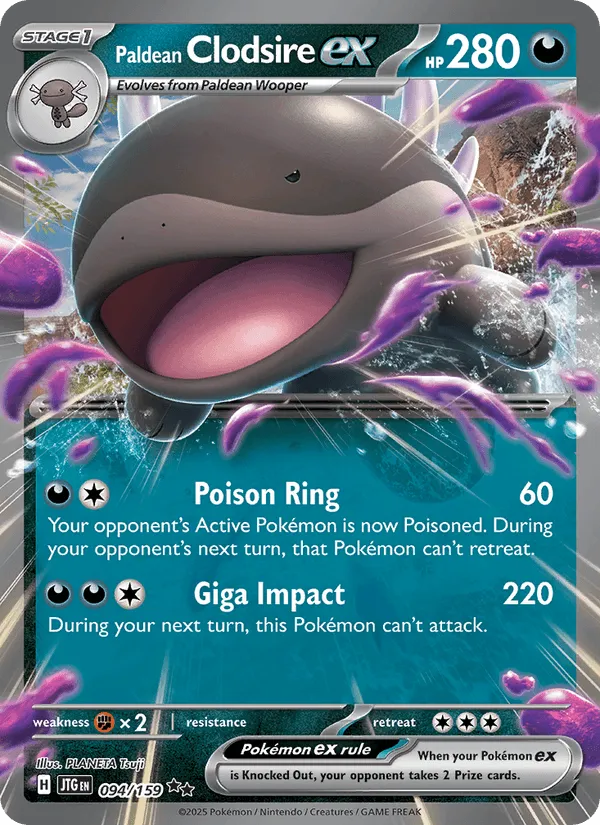 Carte Paldean Clodsire ex — Journey Together Additionals