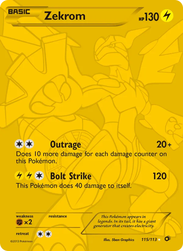 Carte Zekrom — Legendary Treasures