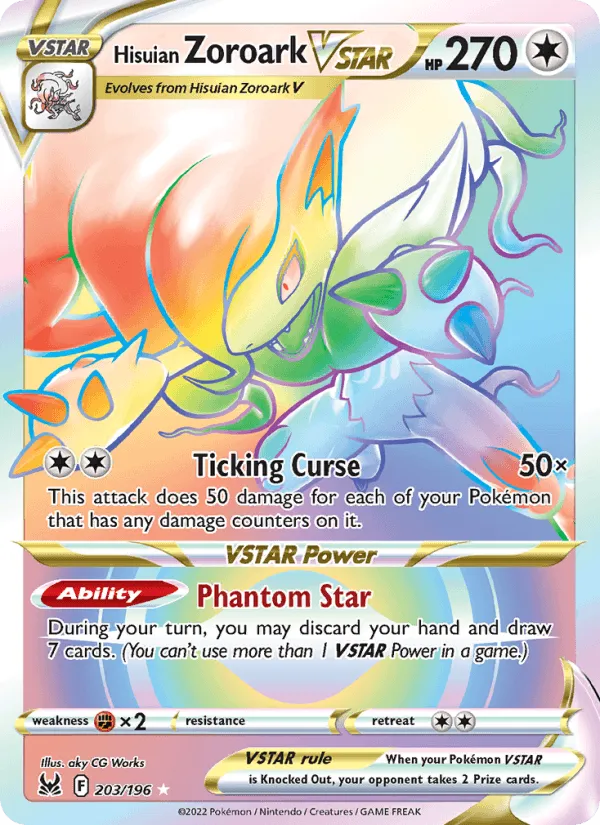 Carte Zoroark de Hisui VSTAR — Lost Origin